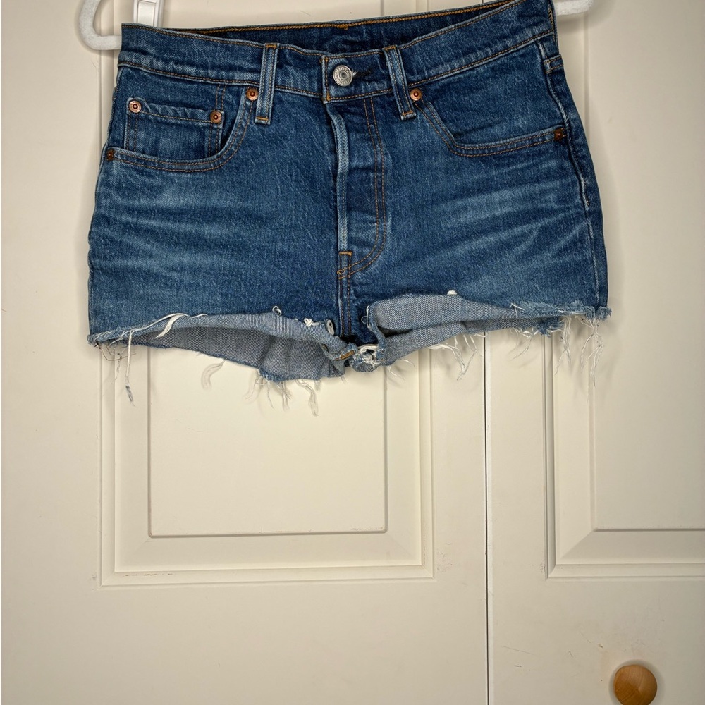Levi's Distressed Blue Jean Shorts